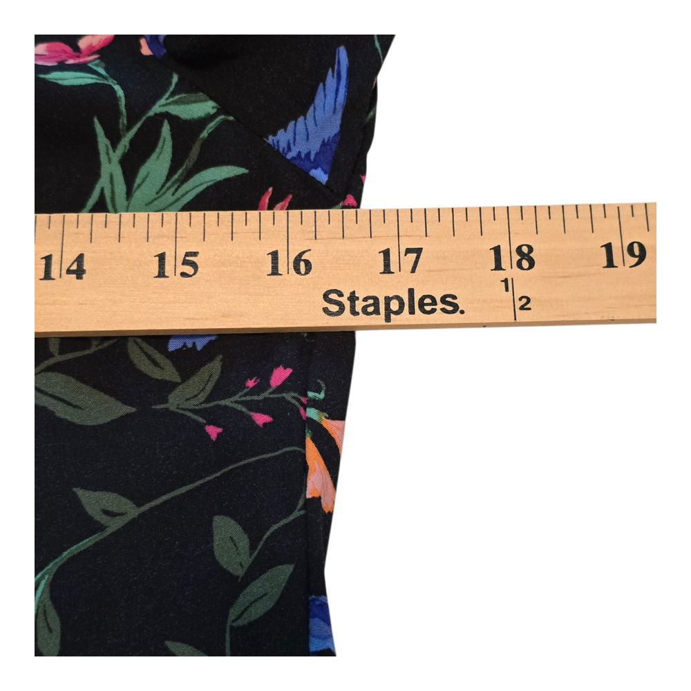 Old Navy Dark Floral Whimsigoth Mini Dress Size XS Bell Sleeve Festival Boho - Picture 8 of 12